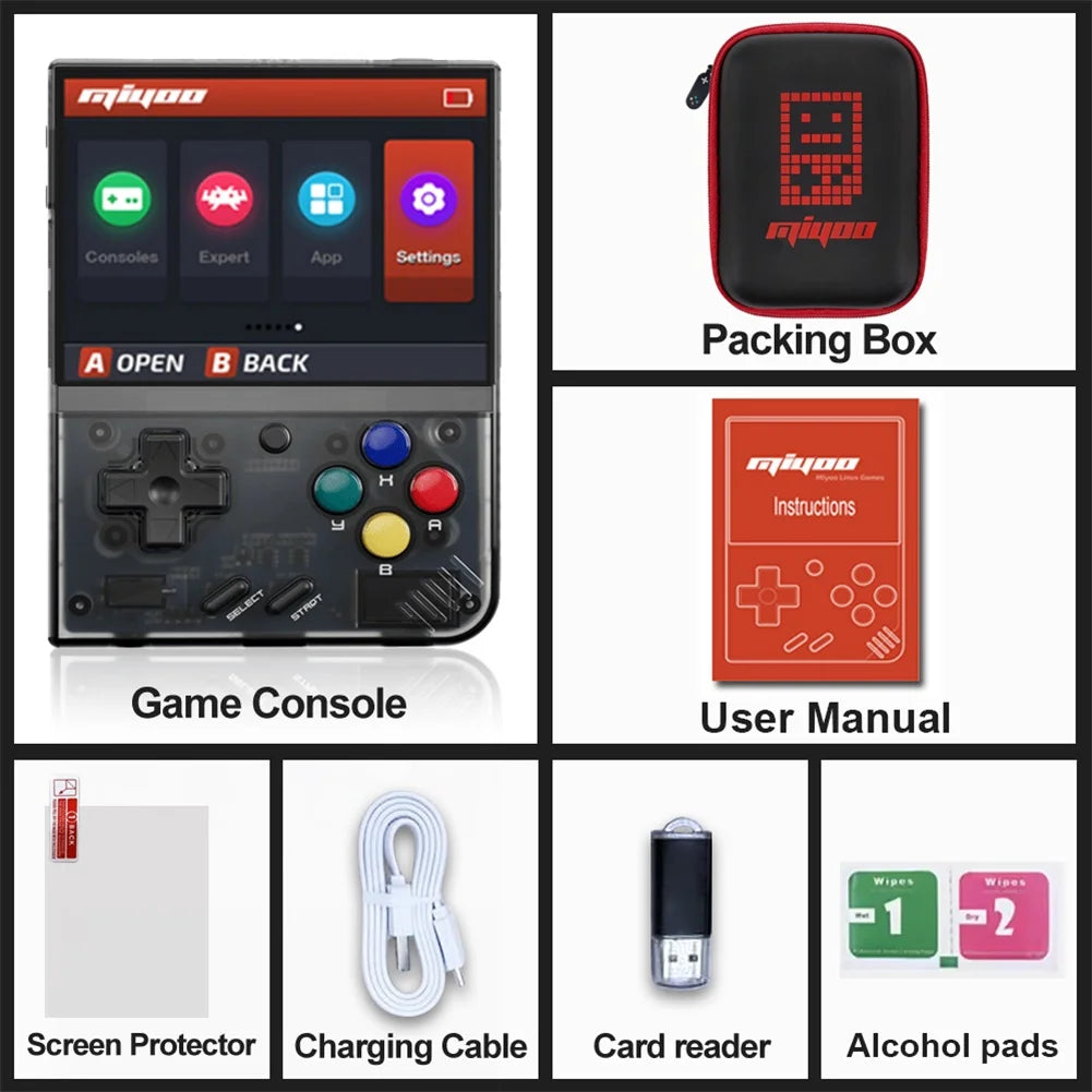 MIYOO Mini Plus retro gaming handheld - console with retro games and OnionOS firmware