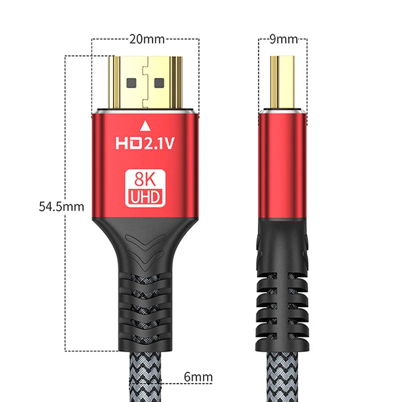 HDMI 2.1 cable for PS5 Xbox Series X - 8K 4K high speed HDMI cord