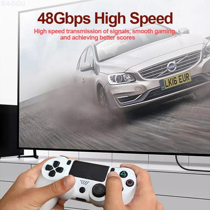 8K HDMI cable with gold-plated connectors - premium 4K HDMI 2.1 cord