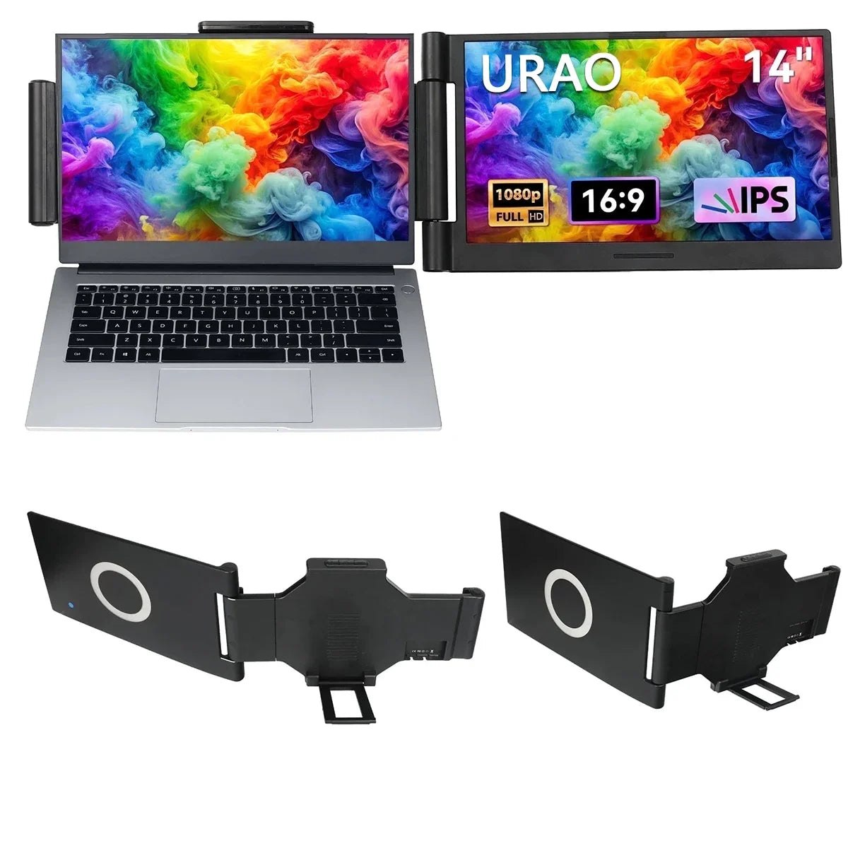 Single laptop screen extender 14 inch - lightweight portable monitor