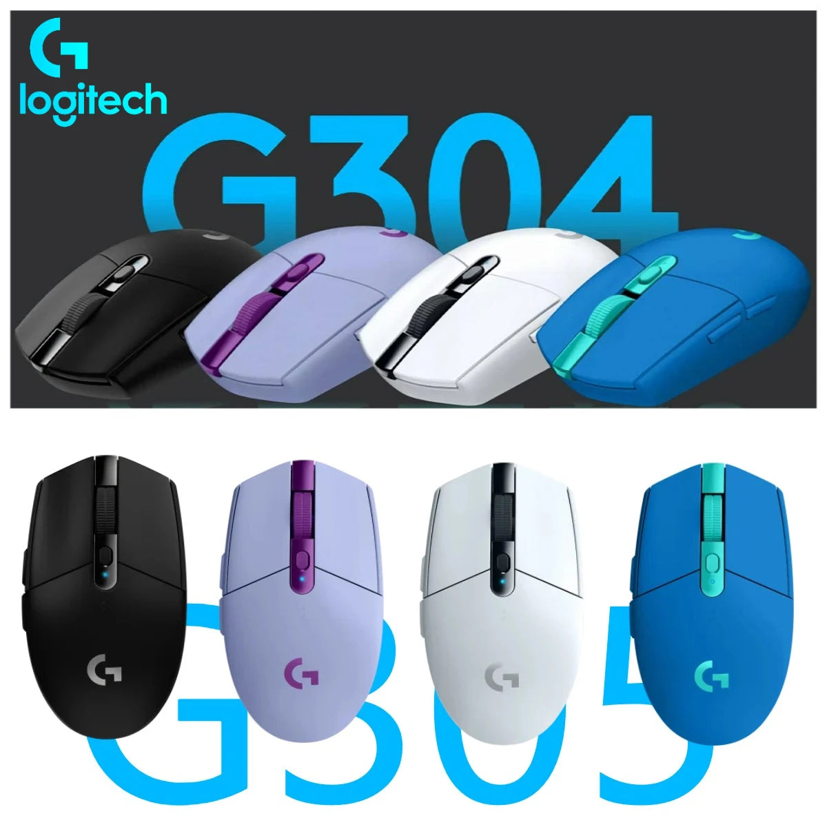 Logitech G305 wireless gaming mouse with HERO sensor and 250-hour battery life