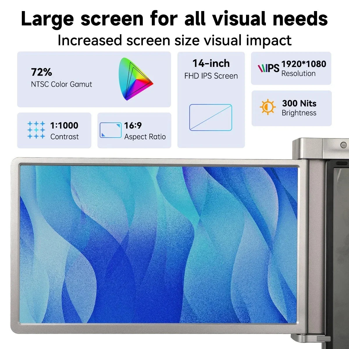 14 inch screen extender for laptop - minimalist dual monitor solution