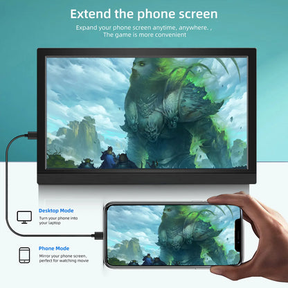 Portable screen touchscreen monitor - slim design and packaging