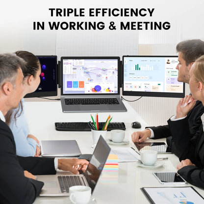 Screen extender for laptop with USB-C HDMI connectivity and stand